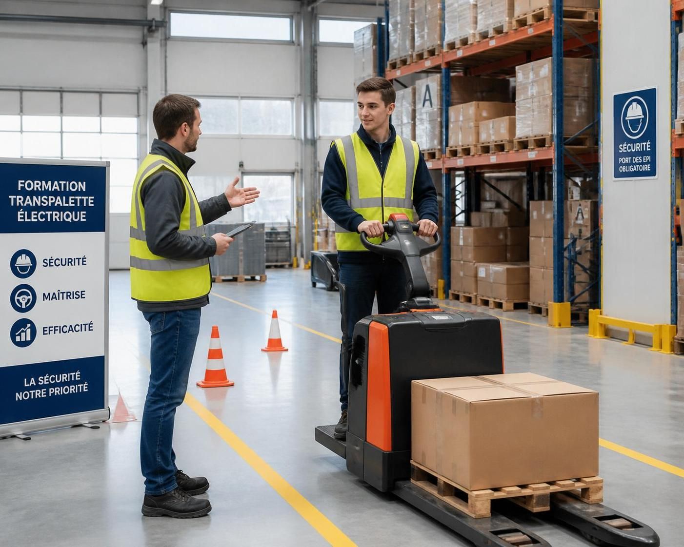 découvrez les obligations légales pour les employeurs concernant la formation au transpalette électrique en entreprise, afin d'assurer sécurité et conformité.