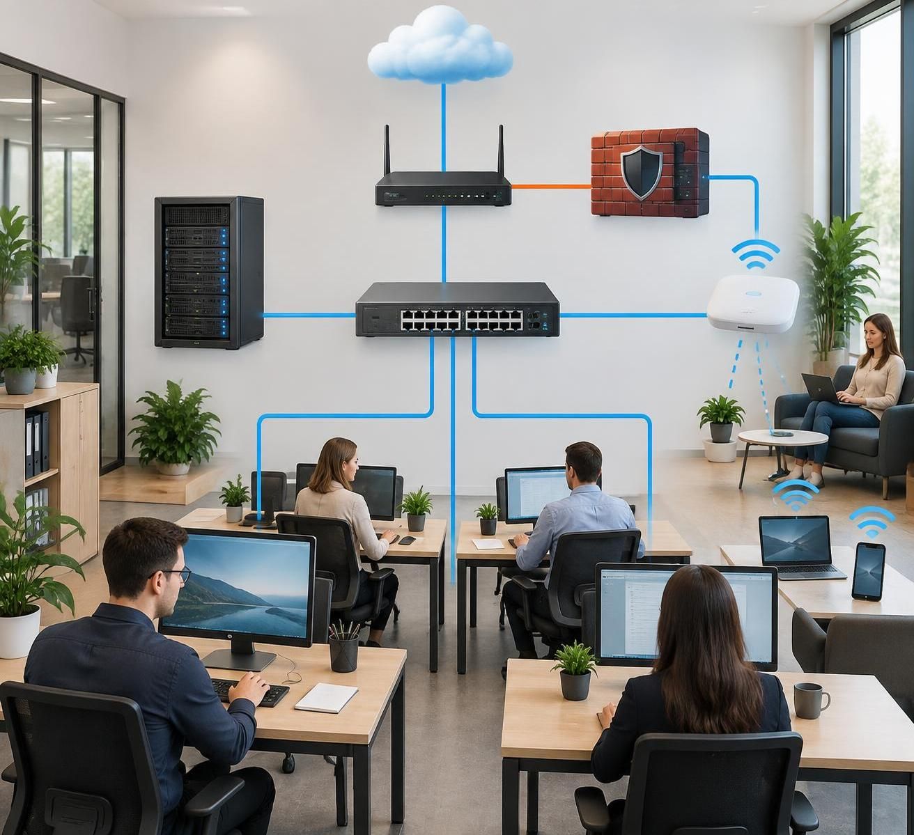 découvrez le rôle essentiel du réseau informatique en entreprise : fonctionnement, partage des ressources, communication et sécurité des données.